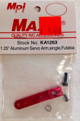 MPI MAXX #KA1253 ~NIP~ 1.25" ALUMINUM SERVO ARM, SINGLE, FUTABA - Image 1 of 2
