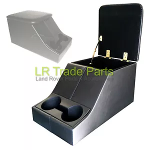 LAND ROVER DEFENDER XS STYLE BLACK CENTRE CONSOLE STORAGE CUBBY BOX & CUP HOLDER - Picture 1 of 3