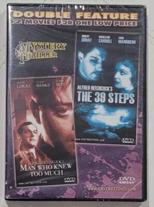 DVD, Double Feature Man Who Knew Too Much-The 39 Steps, Alfred Hitchcock, New. - Picture 1 of 2