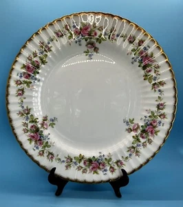 Vintage Paragon Moss Rose Bone China Dinner Replacement Plate Gold Trim England - Picture 1 of 8