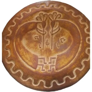 Southwestern Kokopelli arte da parete fertilità terracotta fatta a mano ook grande pesante - Foto 1 di 20