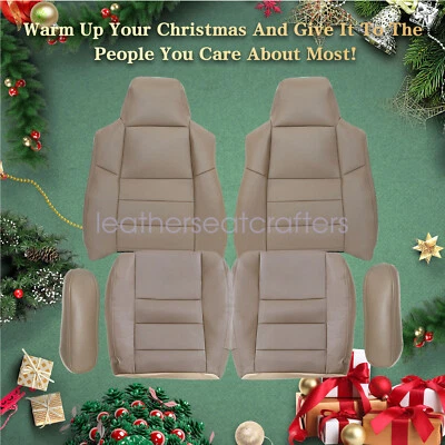 6 x For 2002 2003 2004 2005 Ford Excursion Limited Front Leather Seat Cover Tan Foto 1 de 4