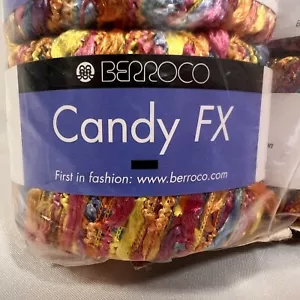 10 Matassine di Berroco Candy FX Novità Filato Slub Colore 8750 100% Nylon dall'ITALIA - Foto 1 di 13