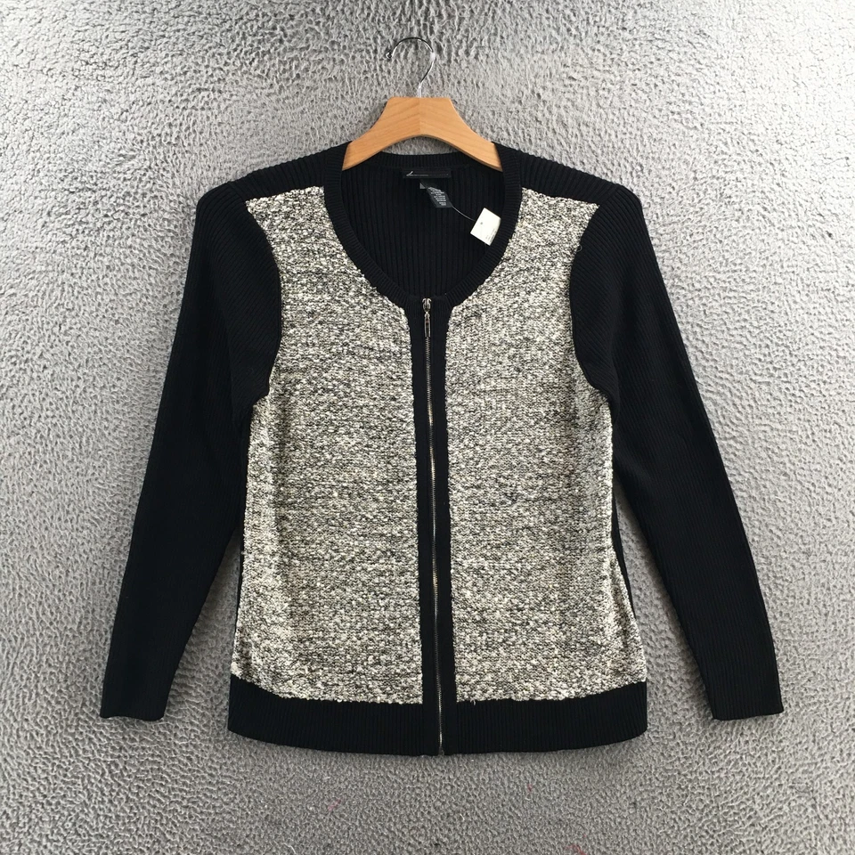 Cárdigan suéteres Lane Bryant para mujer 18/20 negro manga larga cremallera completa cómodo Foto 1 de 4
