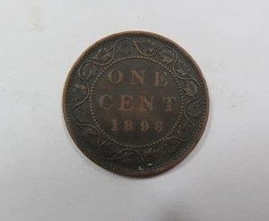 Canada Queen Victoria Large Cent 1898 H Heaton Mint SCARCE - Picture 1 of 2