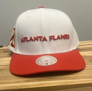 New - Mitchell & Ness Atlanta Flames Hockey NHL Snapback Cap Hat Red / White - Picture 1 of 12