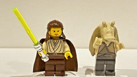 LEGO 7121 Star Wars Qui-Gon Jinn Minifigure Jedi sw0027  Jar Jar sw0017