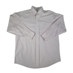 Camisa LL Bean Para Hombres 16-33 Abotonada Manga Larga Rayas Roja Algodón Medio Peso - Imagen 1 de 7
