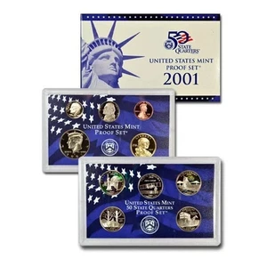 2001-S Clad US Mint Proof Set - Complete with Box & COA - Picture 1 of 3
