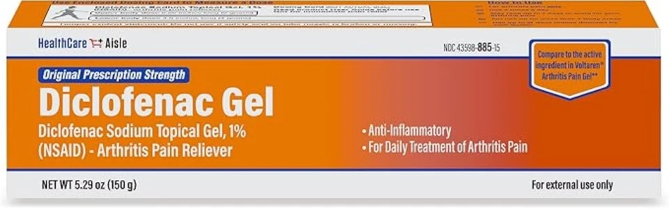 Diclofenac Gel, 1%, Arthritis Pain Relief - 150 g tube - Origin... EXP  2026-APR - Image 1 of 1