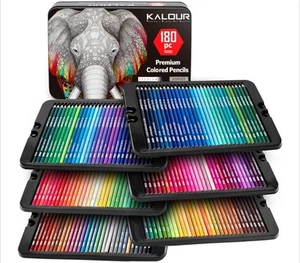 180 Colored Pencil Set for Adults Artists - Rich Pigment Soft Core -12 Metall... - Picture 1 of 8