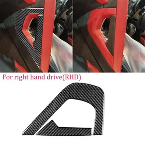For Corvette C7 2014-2019 RHD Co-pilot Center Console Armrest Cover Carbon Fiber - Picture 1 of 16