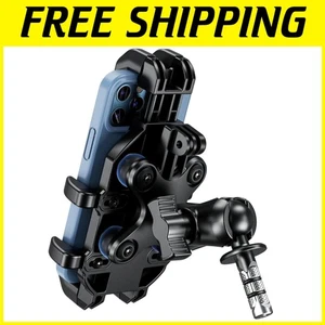 Adjustable Motorcycle Fork Stem Phone Holder with Anti-Shake - Picture 1 of 11