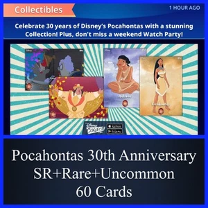 POCAHONTAS 30º ANIVERSARIO SR+RARO+UC 60 CARTAS SET-TOPPS DISNEY COLLECT - Imagen 1 de 1