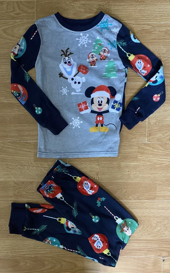 Conjunto de pijama pantalones manga larga personaje Disney talla 8 azul gris para niños y niñas Foto 1 de 1