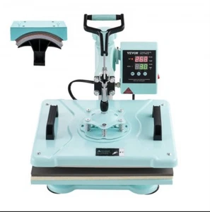 VEVOR Heat Press Machine 12x15 in 2 in 1 Heat Transfer Machine for T-Shirts Hats - Picture 1 of 7