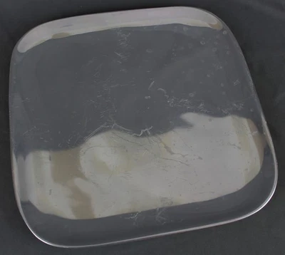 Nambe' Square Platter, Stamped 555, 11", Serving Tray, Hot and Cold Use, Alloy - Image 1 of 4