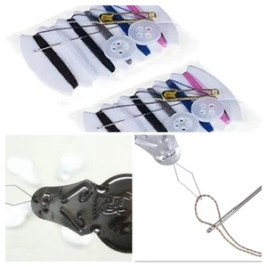 Sewing Kits, Travel, 2x, Needle, 6 Threads, Buttons, safety pin, Needle Threader - Picture 1 of 2