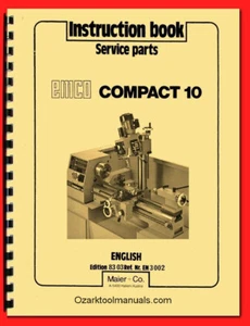 EMCO Compact 10 Metal Lathe Operator Instruction Wiring Diagrams Manual 1415 - Picture 1 of 9