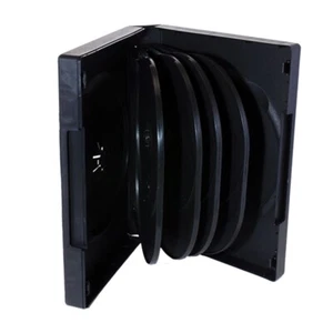 One Multi 10 Disc CD DVD Black Case with Outter Sleeve Movie Game Box 33mm - Picture 1 of 2