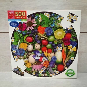 eeBoo Puzzles - Bio-Ernte - 500-teiliges rundes Puzzle - Brandneu