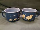 Pair of Blue Just Mugs Ducks Large Coffee/ Tea Mugs Excellent Condition