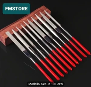 10er Set Diamant Präzisionsnadelfeilen 140mm Metallraspel Holz - Bild 1 von 8