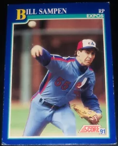 1991 Score Bill Sampen #68 Montreal Expos - Picture 1 of 2