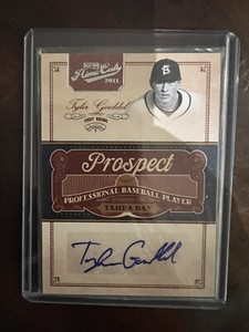 2011 Playoff Prime Cuts Prospect Signatures /299 Tyler Goeddel #TG Auto Rays RC