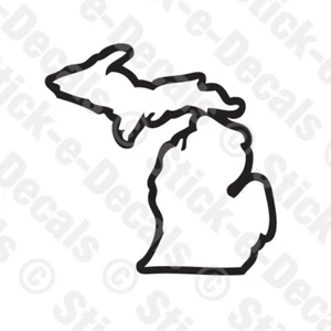 MICHIGAN STATE OUTLINE Vinyl Decal Sticker STATE Pride MI - Picture 1 of 2