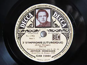 4x 78rpm ARTHUR HONEGGER conducts his SYMPHONY LITURGIQUE - VERY RARE ! - Picture 1 of 1