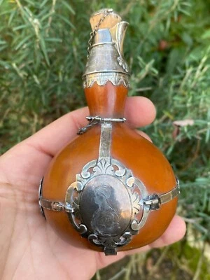 Poire à Poudre & Coloquinte & Chasse & Chien & Marianne & Finement Gravé & 1902 - Photo 1/4