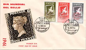 FDC Spain - World Stamp Day First Day of Issue 1961 - L41007 - Picture 1 of 2