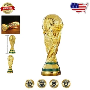 2022 World Cup Trophy Replica - Elegant Resin Soccer Collectible for Desktops - Picture 1 of 6