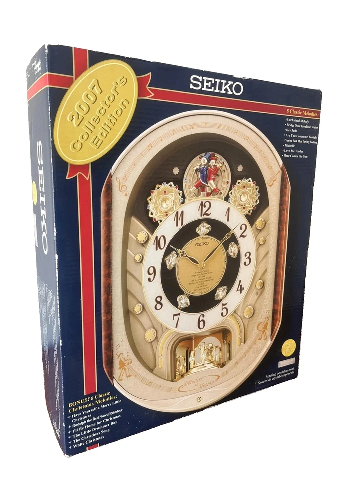 Seiko Melodies in Motion 2007 Collectors Edition Swarovski Crystal Clock NEW - Image 1 of 1