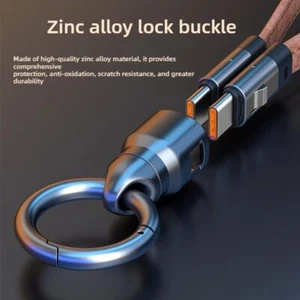 Key Chain Keyring USB Charger Portables Data Cable Y2O9 C For Type 1 240W S R6A5 - Picture 1 of 12