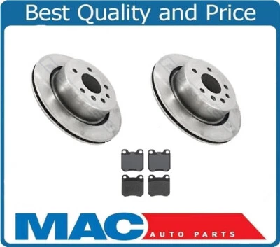 Rear Vented Disc Brake Rotors with Brake Pads for Cadillac Catera 2000-2001 - Image 1 of 4