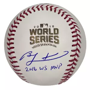 Ben Zobrist Signed Auto 2016 World Series Baseball w 2016 WS MVP Beckett BAS COA - Picture 1 of 2