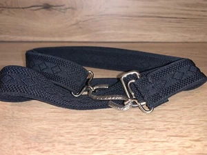 Black Aztec 25mm Adult Boys Mens Girls Elasticated Snake Belt xl xxl xxxl - Picture 1 of 3