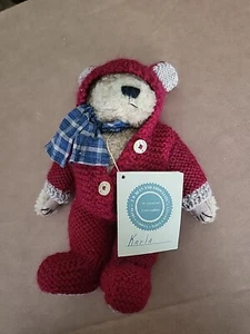 Boyds Bears KARLA MULBEARY #915500 Plush 8” 🐻/RD Knitted Jammie Suit With Tag - Picture 1 of 5