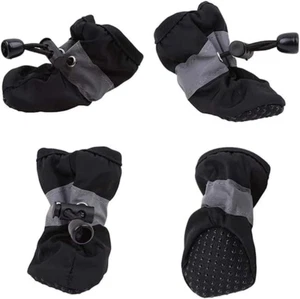 4Pcs Anti Slip Waterproof Protective Dog Shoes Rain Boots Pet Socks Booties D... - Picture 1 of 16