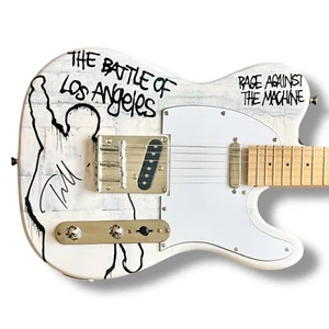 Tom Morello signierte Gitarre individuelle Grafik JSA COA Rage Against the Machine - Bild 1 von 4