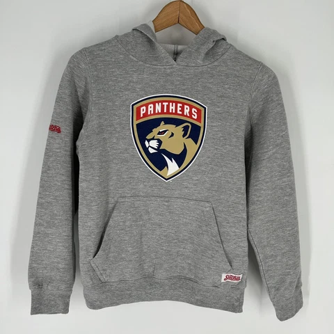 NHL Florida Panthers Youth Boys Gray Hockey Graphic Pullover Hoodie Size S Cover