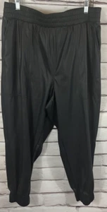 Calia Womens Size XL Black Jogger Pants With Pockets Cali Ath-Leather - Picture 1 of 5
