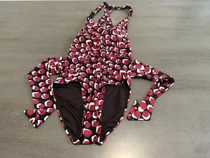 black red JACLYN SMITH one piece swimsuit size medium - Picture 1 of 2