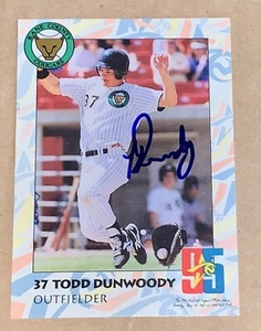 Todd Dunwoody SIGNED 1995 Kane County Cougars All Star Card RC Auto Marlins - Picture 1 of 2