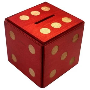 Enigma Dados Cubo Secreto Rompecabezas Caja de Trucos de Dinero - Color Rojo - Imagen 1 de 4