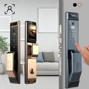 3D Face Recognition Unlock Digital Door Lock With Camera FIngerprint Password US - Picture 1 of 18