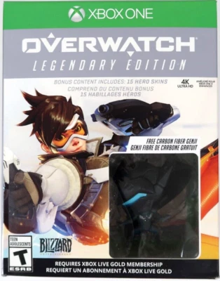 Overwatch Legendary Edition Bundle Carbon Fiber Genji Figure Xbox One Brand New - Image 1 of 4