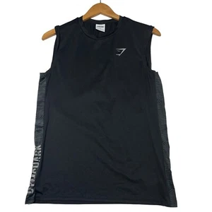 Camisa corta Gymshark atlética negra sin mangas para hombre S ropa deportiva ligera - Imagen 1 de 6